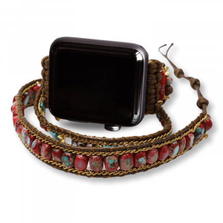 Brățări - Bratara din Cristale Jasp Imperial pentru Smartwatch Apple, Model 38 mm sau 42 mm