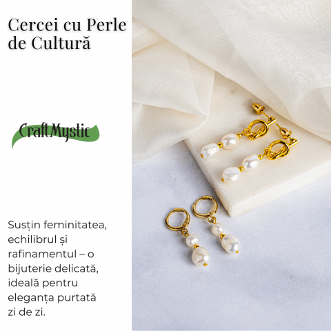 Cercei cu perle de cultura – Bijuterie rafinata si echilibrata pentru femei elegante [3]