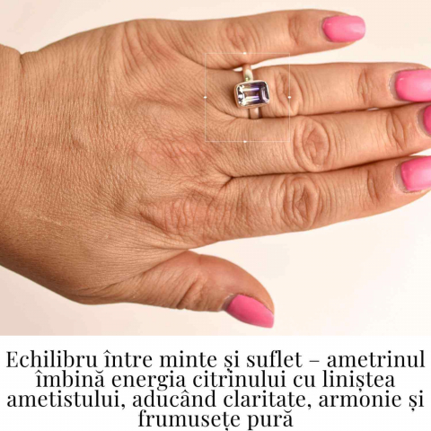 Inel argint 925 cu Ametrin natural – Claritate, armonie si eleganta [1]