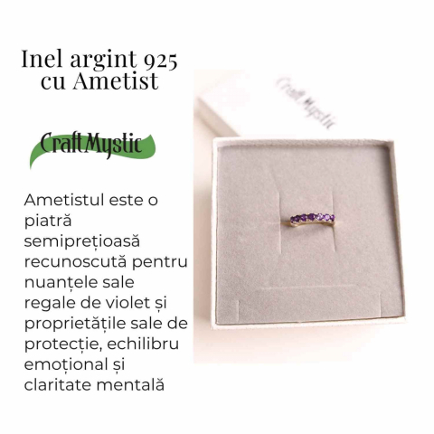 Inel din Argint 925 cu Ametist – Liniste Interioara si Protectie Energetica [2]