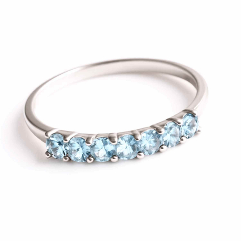 Inel Argint 925 cu Acvamarin fatetat– Claritate Mentala si Calm Interior [0]