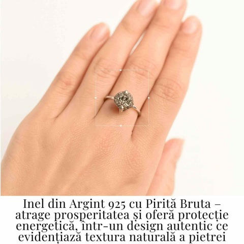Inel Argint 925 cu Pirita Bruta – Protectie si Putere Interioara [1]