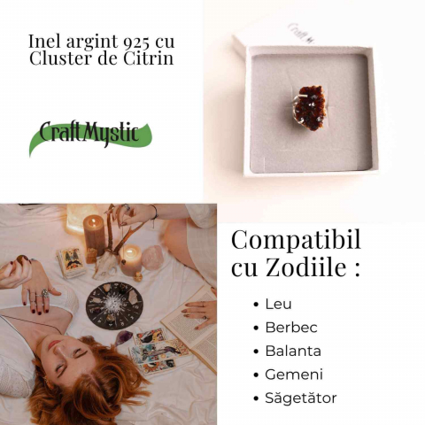Inel Argint 925 cu Cluster de Citrin – Abundenta si Claritate Zilnica [4]