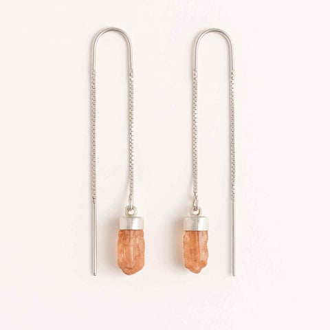 Cercei - Cercei lungi din argint 925 cu topaz imperial natural – Eleganta si energie pozitiva