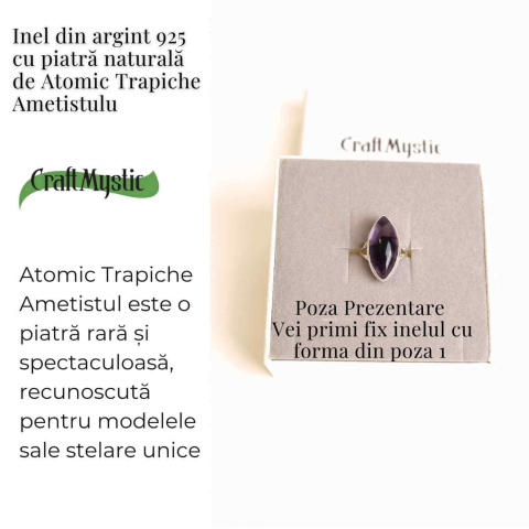Inel argint 925 cu Atomic Trapiche Ametist dreptunghiular – Claritate si Protectie Spirituala [2]