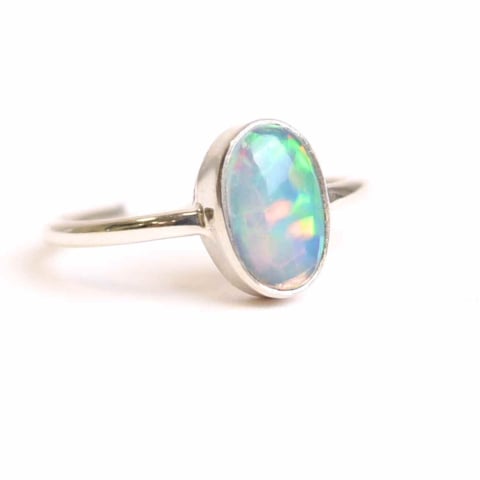Creativitate si Inspiratie - Inel argint 925 cu Opal Etiopian natural – bijuterie a luminii si inspiratiei
