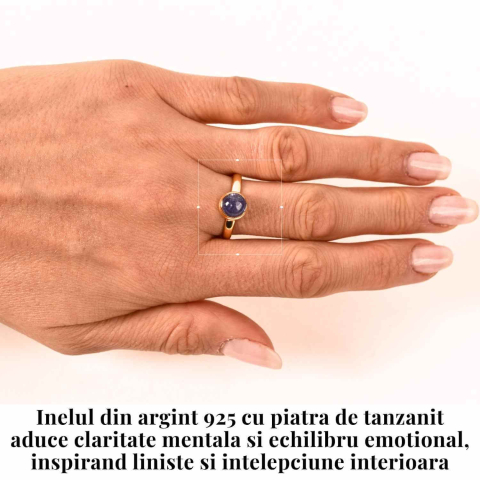 Inel Argint 925 cu Tanzanit Rotund – Armonie si Claritate Interioara [1]