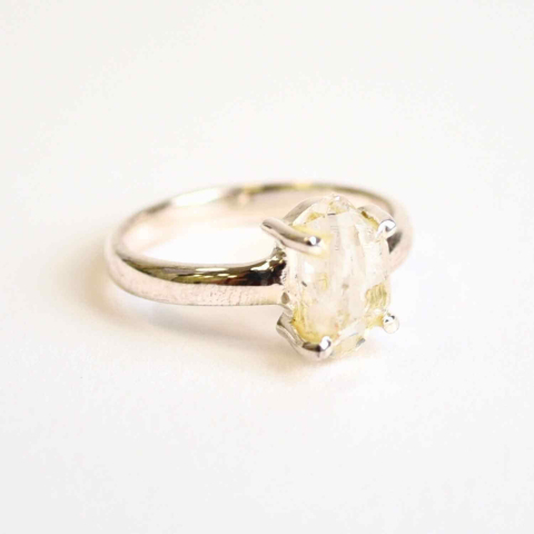 Pesti - Inel argint 925 cu Herkimer Diamond – Claritate si Energie Divina