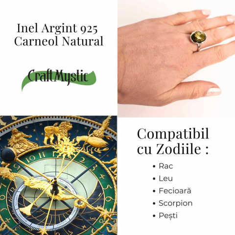 Inel ajustabil argint 925 cu chihlimbar natural – Eleganta unica [3]