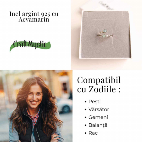 Inel Argint 925 cu Dublu Acvamarin – Claritate si Liniste Interioara [4]