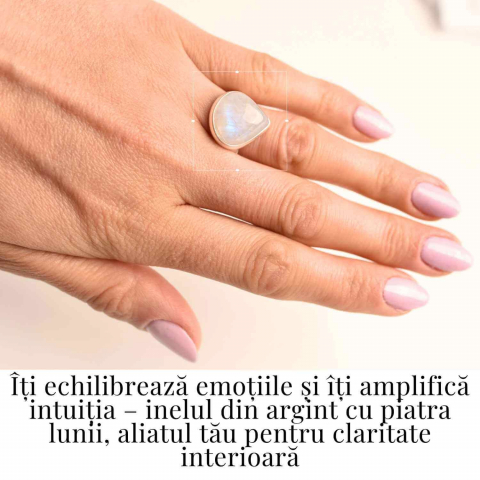 Inel din Argint 925 cu Piatra Lunii – Echilibru Emotional si Intuitie Amplificata [1]