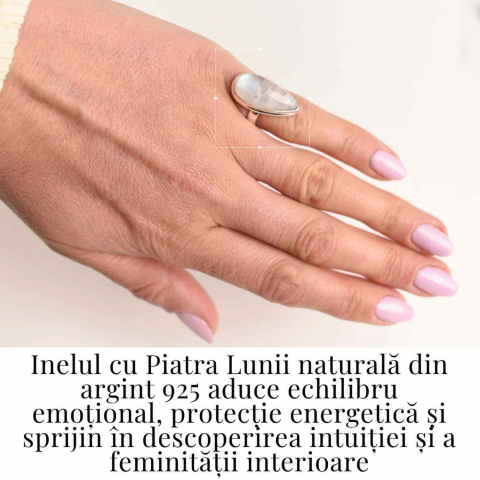 Inel cu Piatra Lunii si montura din Argint 925 – Intuitie Sporita si Echilibru Emotional [7]