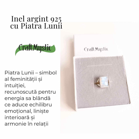 Inel din Argint 925 cu Piatra Lunii 7.07 gr Marime 57/8 – Echilibru emotional si intuitie amplificata [2]