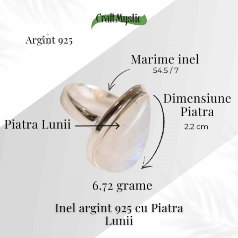 Inel cu Piatra Lunii si montura din Argint 925 – Intuitie Sporita si Echilibru Emotional [7]