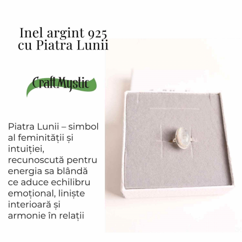 Inel din argint 925 elegant cu Piatra Lunii – Armonie emotionala si conexiune cu feminitatea [2]