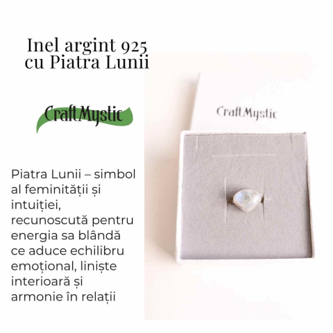 Inel din Argint 925 cu Piatra Lunii – Echilibru Emotional si Intuitie Amplificata [7]