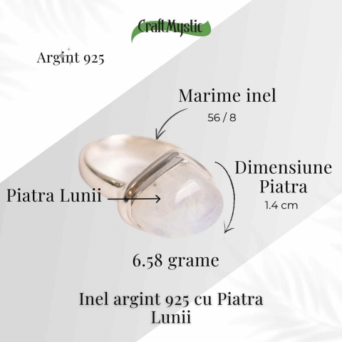 Inel din Argint 925 cu Piatra Lunii – Echilibru Emotional si Intuitie Amplificata [8]