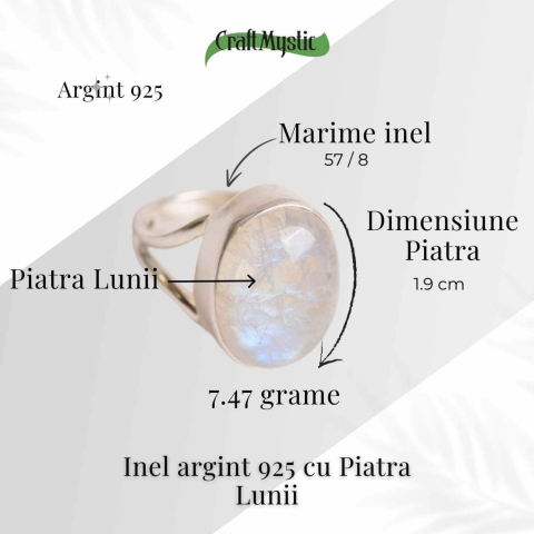 Inel din argint 925 elegant cu Piatra Lunii – Armonie emotionala si conexiune cu feminitatea [6]