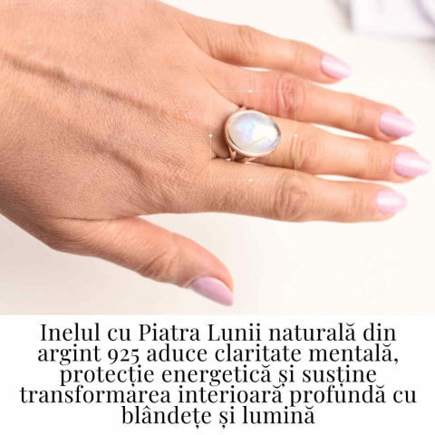 Inel din argint 925 elegant cu Piatra Lunii – Armonie emotionala si conexiune cu feminitatea [1]