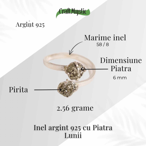 Inel Argint 925 cu Dublu Pirita – Protectie si Incredere Interioara [3]