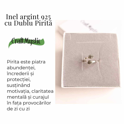 Inel Argint 925 cu Dublu Pirita – Protectie si Incredere Interioara [2]