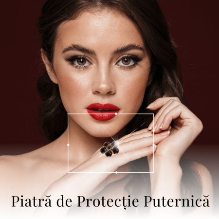 Inel ajustabil cu piatra naturala cluster Ametist [6]