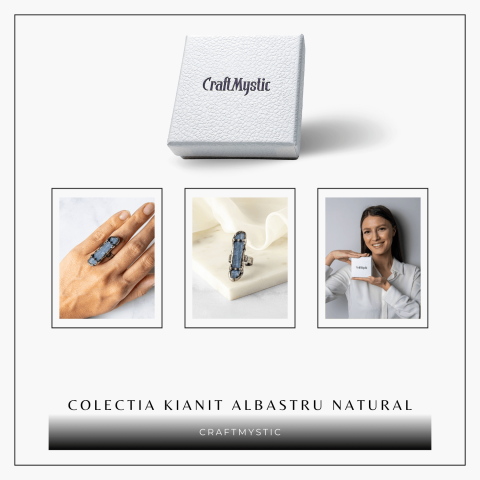 Inel Vintage din Kianit Albastru Natural – Claritate si Echilibru Interior [8]