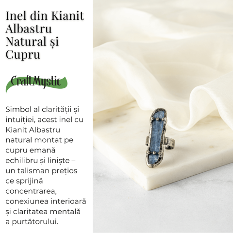 Inel Vintage din Kianit Albastru Natural – Claritate si Echilibru Interior [2]