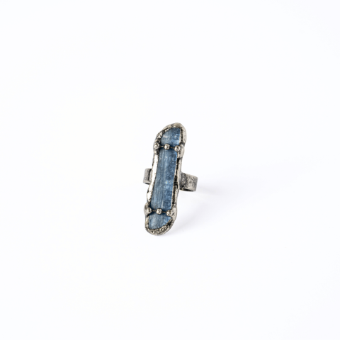 Inel Vintage din Kianit Albastru Natural – Claritate si Echilibru Interior [6]