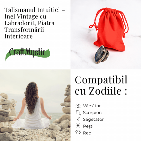 Talismanul Intuitiei – Inel Vintage cu Labradorit, Piatra Transformarii Interioare [4]