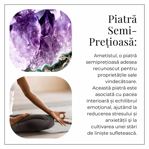 Inel Reglabil Vintage cu Ametist Natural – Claritate si Echilibru [8]