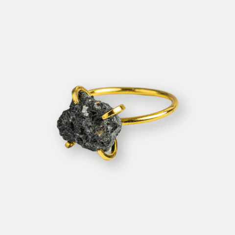 Cristale pentru zodii - Scut energetic – Inel reglabil cu Turmalina Neagra pentru Protectie