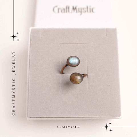 Inel reglabil cu dublu Labradorit – Protectie si echilibru energetic [5]