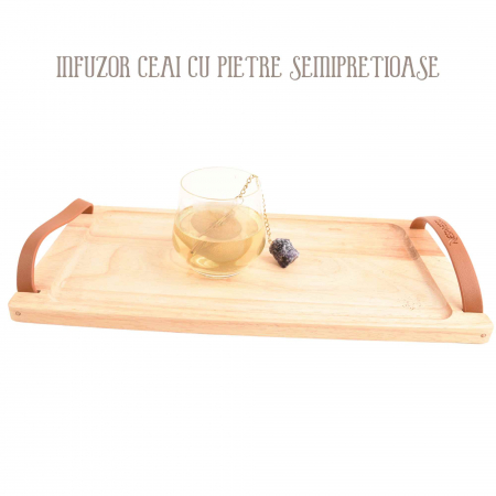 Infuzor ceai din otel inox cu piatra semipretioasa Ametist de 2 cm - Cristale vindecatoare tematica feng shui [1]
