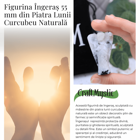 Figurina Inger 55mm din Piatra Lunii Curcubeu - Liniste si Armonie [6]