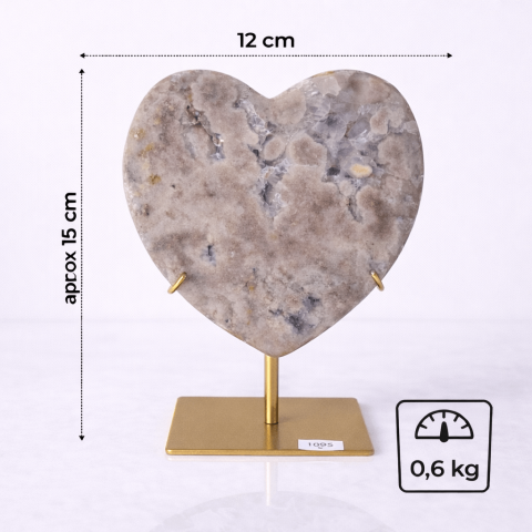 Geoda Inima din Agat cu Ametist Roz – obiect decorativ cu simbolistica blanda 0.6 kg [1]