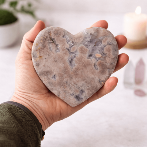 Geoda Inima din Agat cu Ametist Roz – obiect decorativ cu simbolistica blanda 0.6 kg [5]