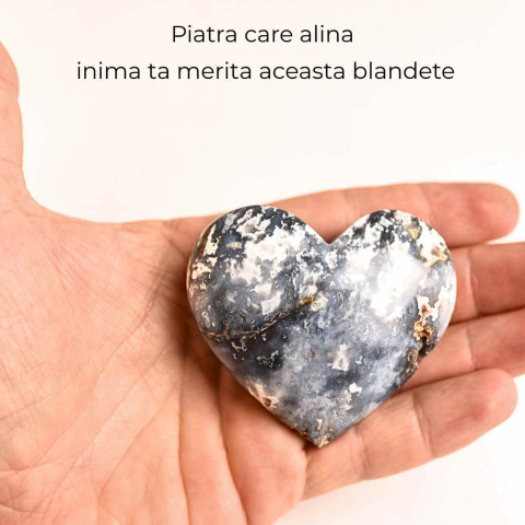 Inima din Agat Blue Plume – Vindecare si pace in palma ta [4]
