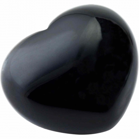 Tip Cristal - Inimioara cristal Obsidian Negru 4 cm - pentru protectie, stabilitate si armonie