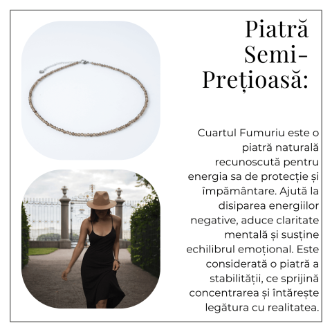 Colier cu Cuart Fumuriu Fatetat – Protectie, Claritate si Echilibru Emotional [5]