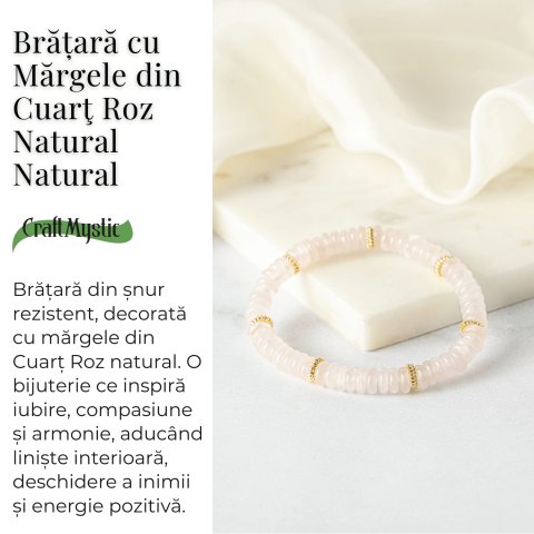 Iubire si Armonie – Bratara din Cuart Roz Natural [2]