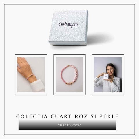 Bratara Cuart Roz si Perle – Energie de Iubire, Delicatețe si Armonie Interioara [6]