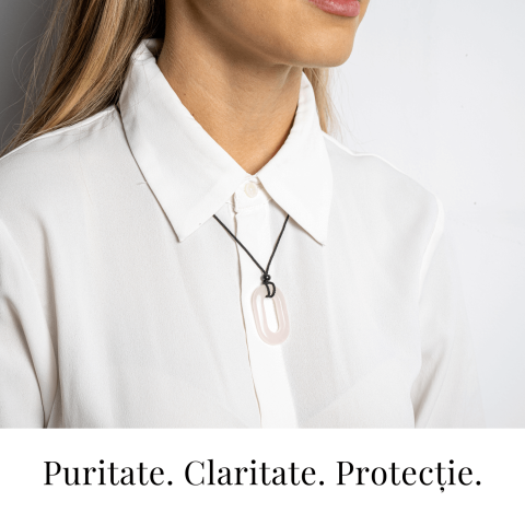 Iubire si Armonie – Colier Oval cu Cuart Roz Natural [1]