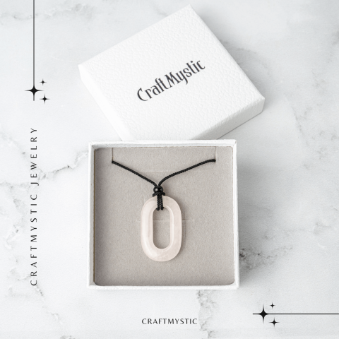 Iubire si Armonie – Colier Oval cu Cuart Roz Natural [6]