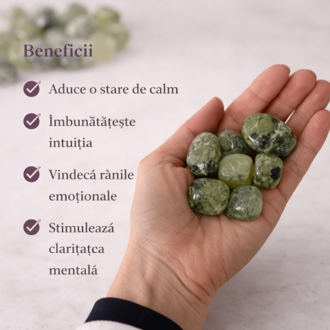 Prehnit rulat – o piatra a calmului interior si a claritatii blande [2]