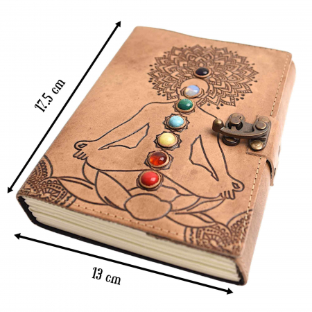Jurnal Vintage Yoga cu 7 Pietre Chakre - Imbunatateste Spiritualitatea [2]