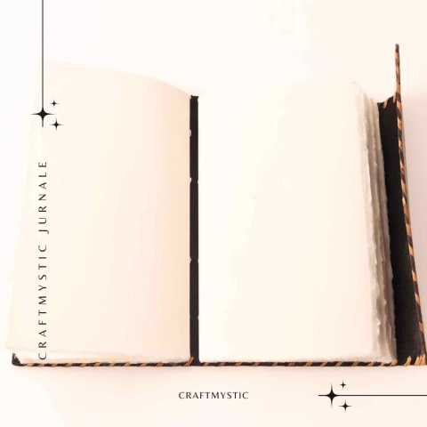 Jurnal Piele Naturala cu Cristal Galben – Mandala Vintage – CraftMystic [4]