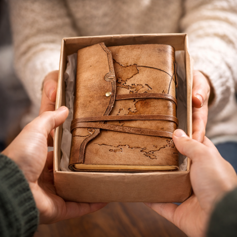 Jurnal Medieval din Piele Naturala cu Harta – Cronicile Exploratorului 18x13 cm [4]