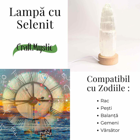 Lampa de noapte din Selenit natural – Purificare si Liniste [4]