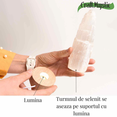 Lampa de noapte din Selenit natural – Purificare si Liniste [3]
